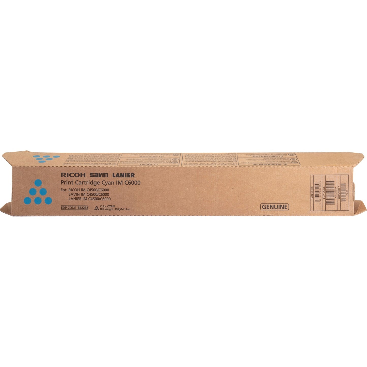 Ricoh Original Laser Toner Cartridge - Cyan - 1 Each (842282)