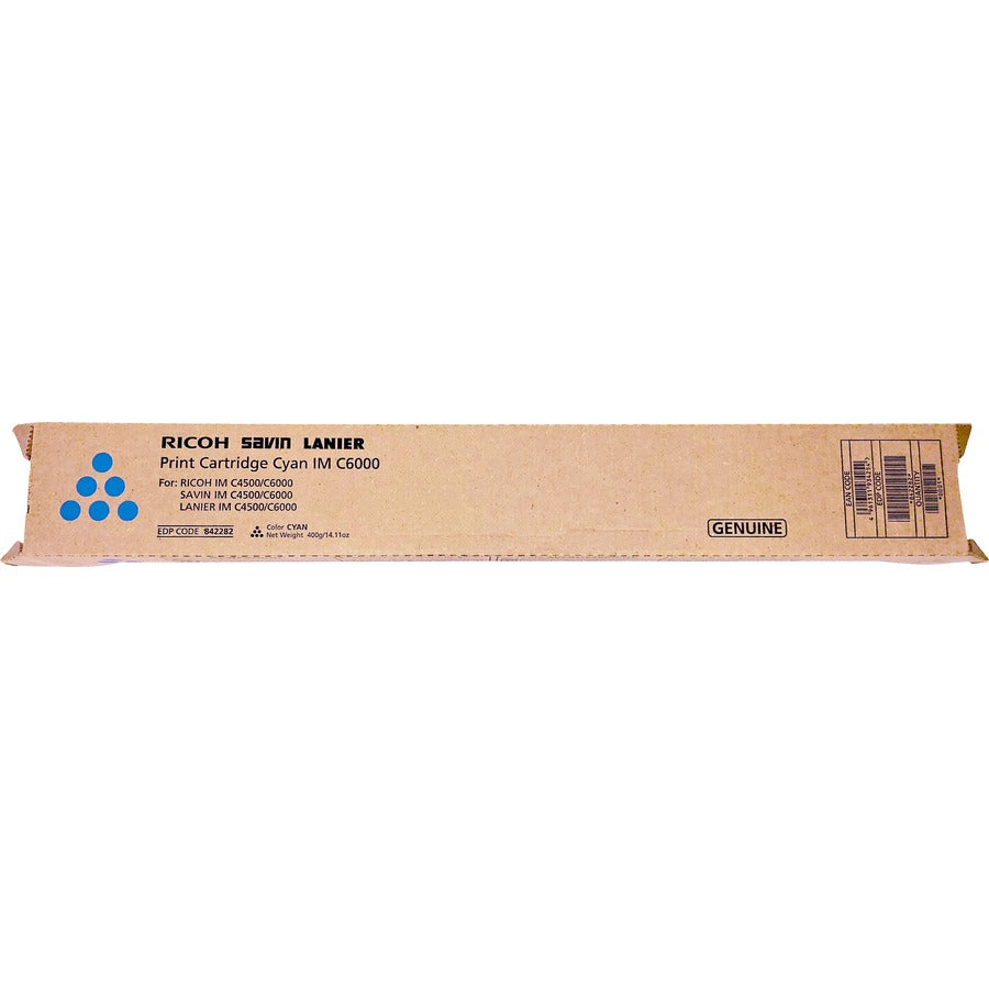 Ricoh Original Laser Toner Cartridge - Cyan - 1 Each (842282)