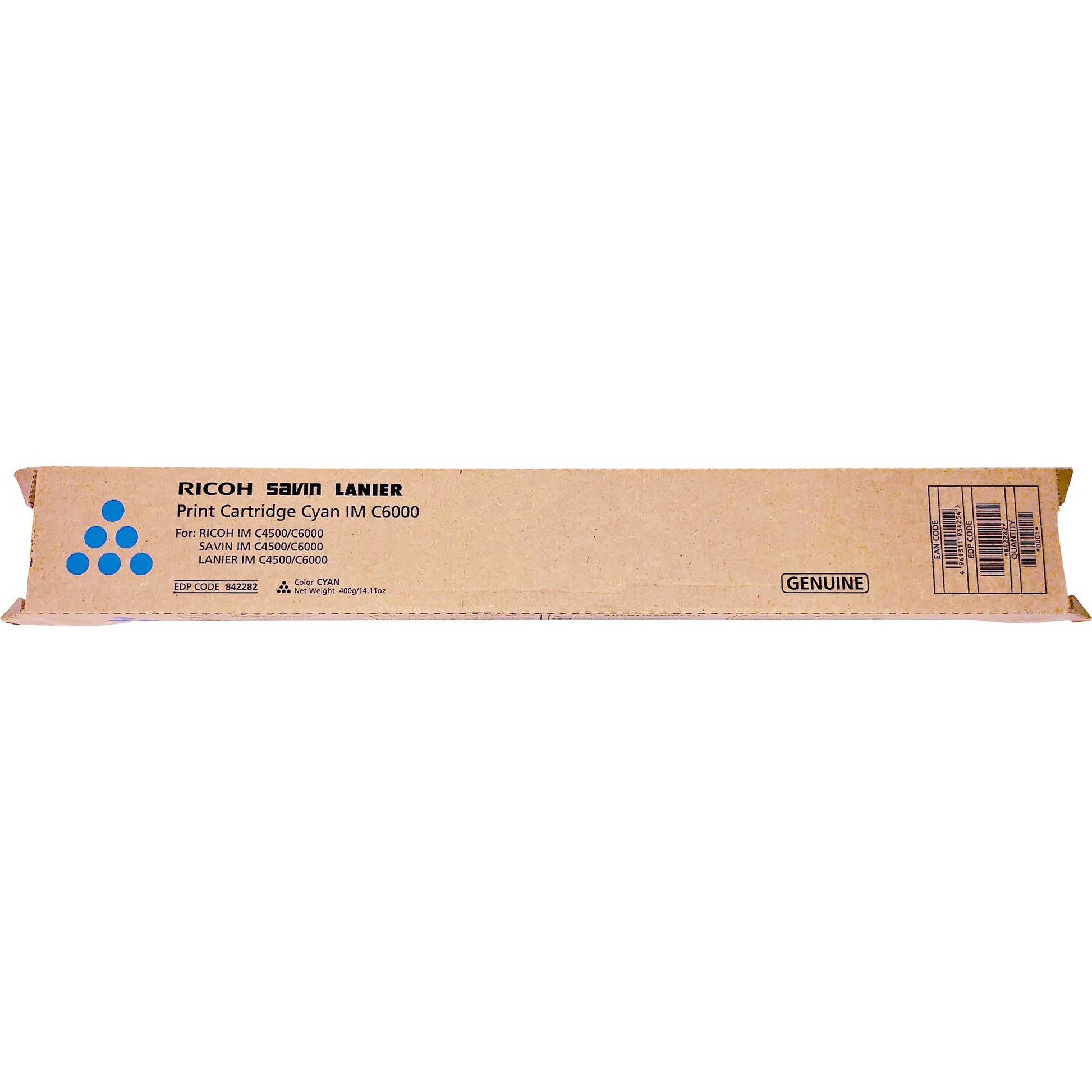 Ricoh Original Laser Toner Cartridge - Cyan - 1 Each (842282)