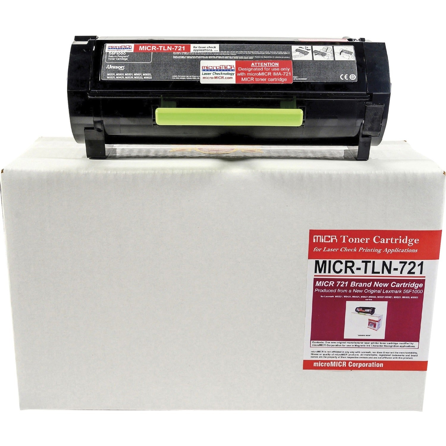 microMICR MICR Laser Toner Cartridge - Alternative for Lexmark 56F1000 - Black - 1 Each (MICRTLN721)