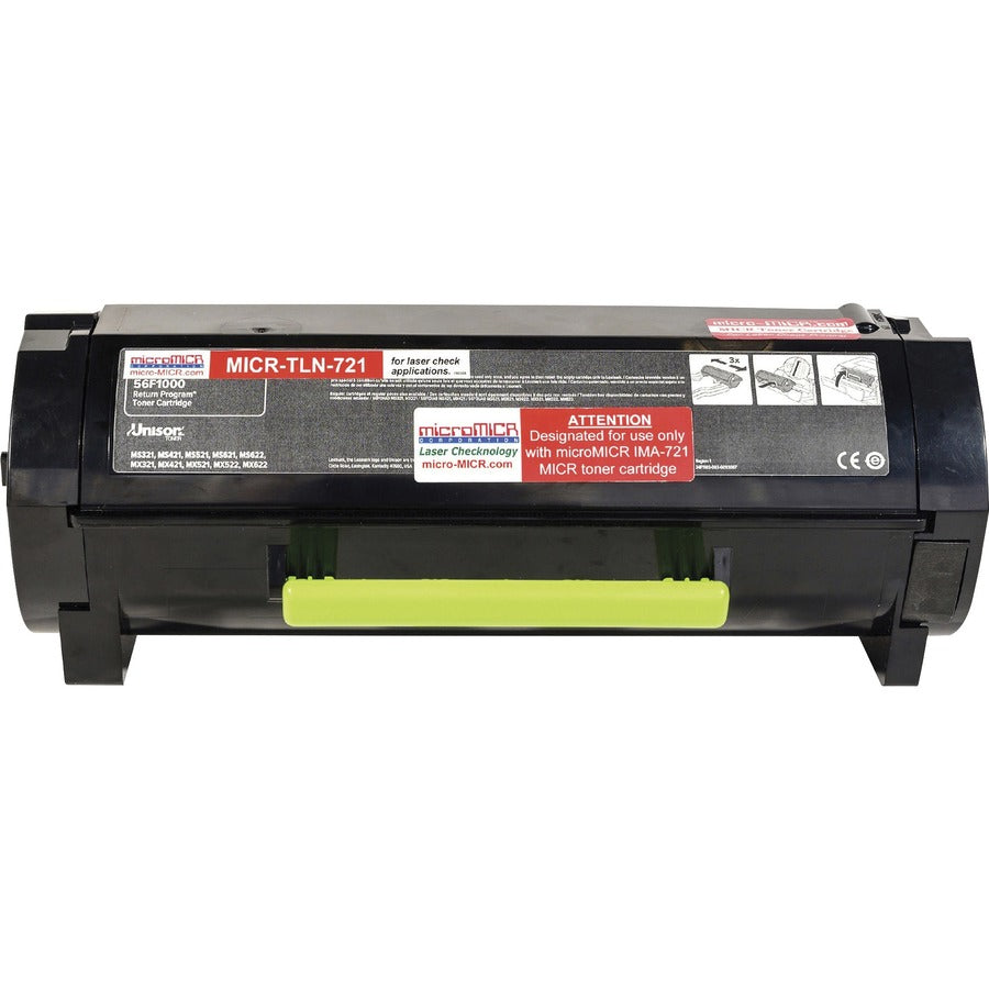 microMICR MICR Laser Toner Cartridge - Alternative for Lexmark 56F1000 - Black - 1 Each (MICRTLN721)