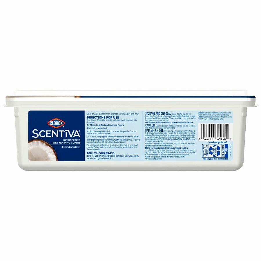 Clorox Scentiva Disinfecting Wet Mopping Cloth Refills - Coconut & Water Lily (32034)