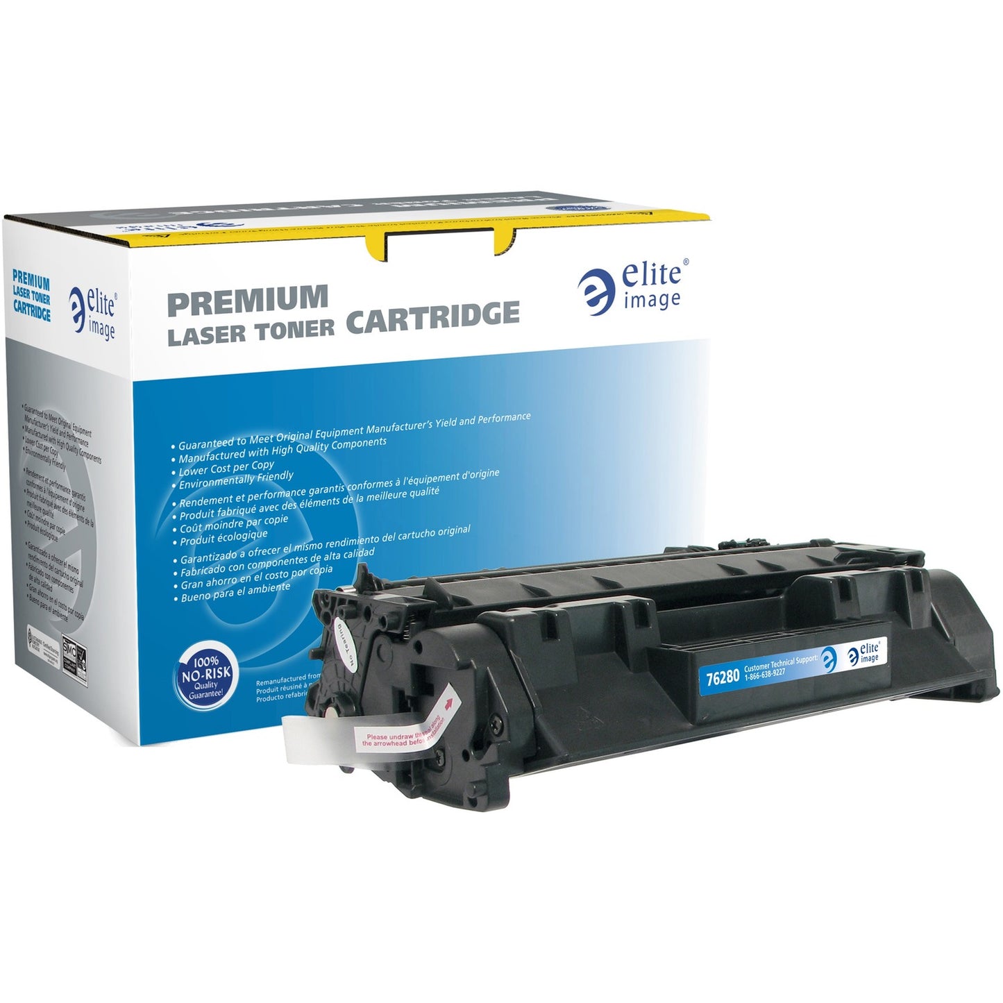 Elite Image Remanufactured Extended Yield Laser Toner Cartridge - Alternative for HP 05A (CE505A) - Black - 1 Each (76280)