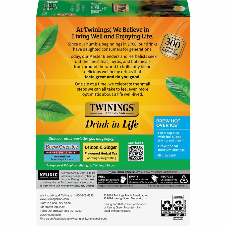 Twinings of London Tea Green Tea K-Cup (08759)