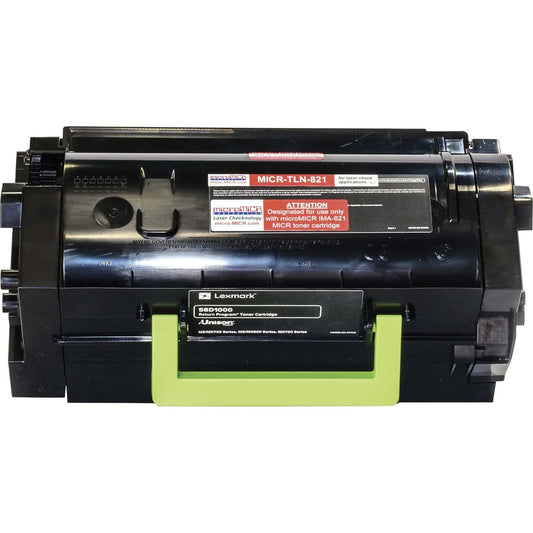 microMICR MICR Laser Toner Cartridge - Alternative for Lexmark 58D1000 - Black - 1 Each (MICRTLN821)