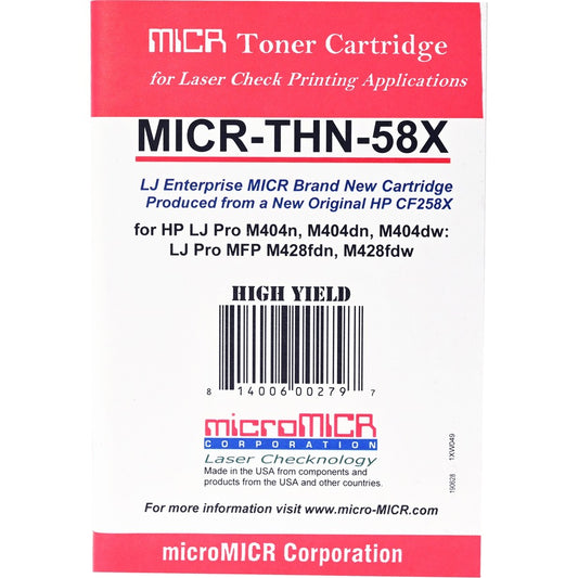 microMICR MICR Toner Cartridge - Alternative for HP 58X (MICRTHN58X)