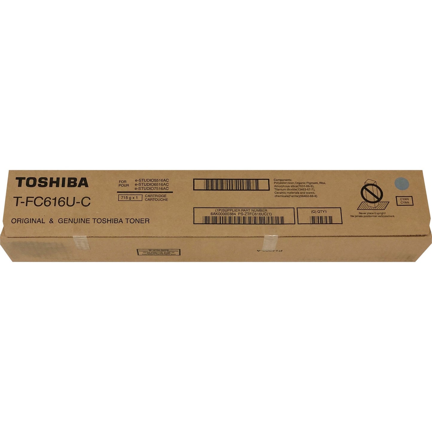 Toshiba Original Laser Toner Cartridge - Cyan - 1 Each (TFC616UC)