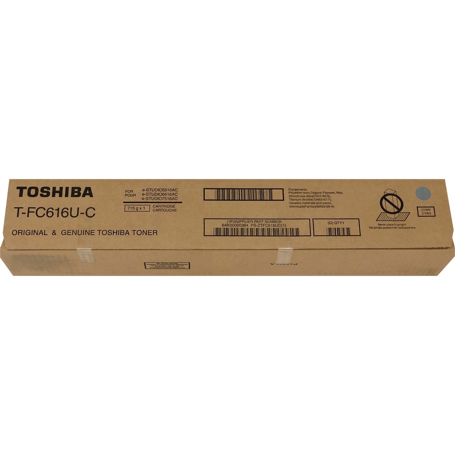 Toshiba Original Laser Toner Cartridge - Cyan - 1 Each (TFC616UC)