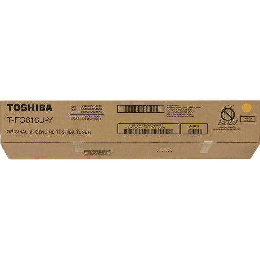 Toshiba Original Laser Toner Cartridge - Yellow - 1 Each (TFC616UY)