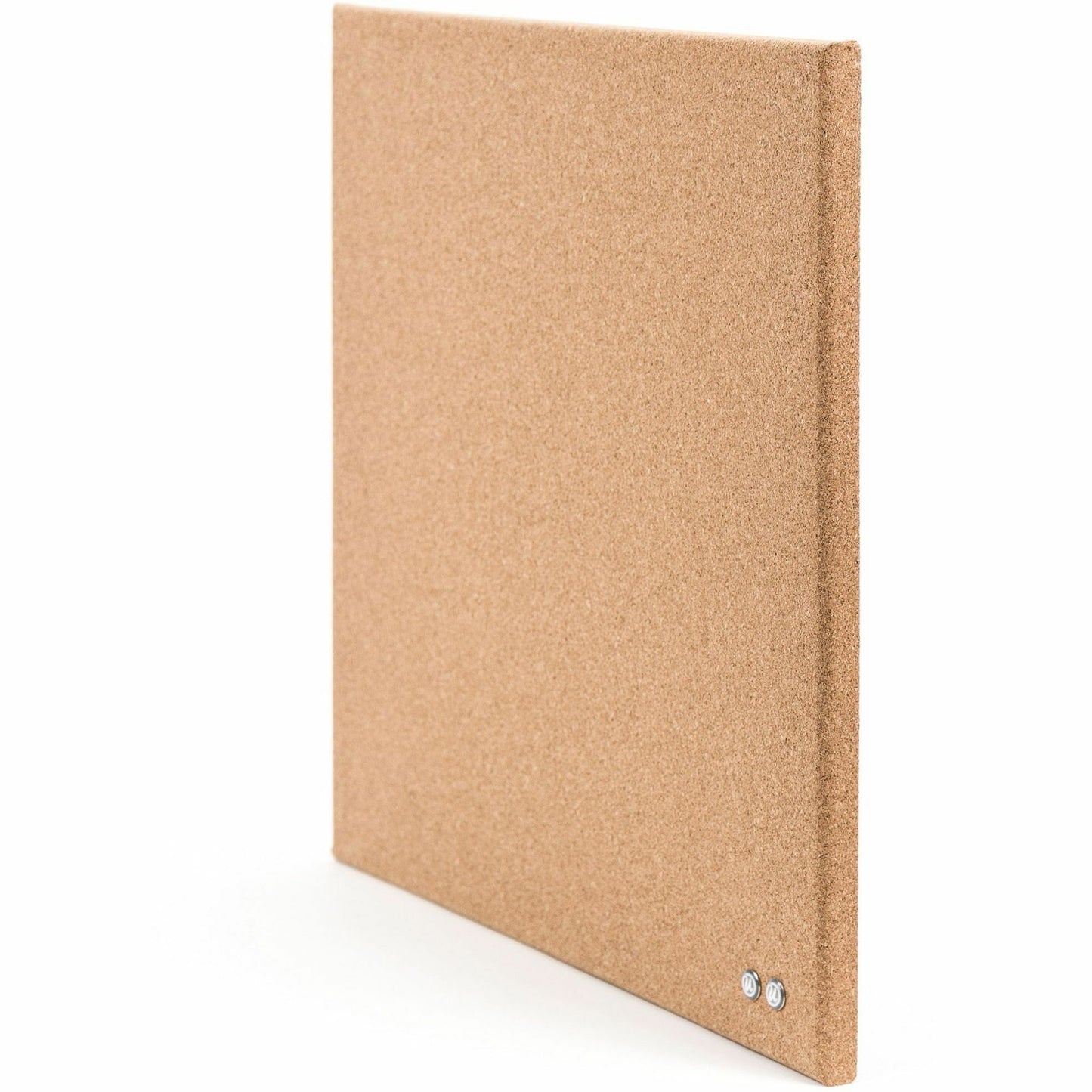 U Brands Square Cork Bulletin Board, 14 x 14 Inches, Frameless, Natural, Push Pins Included (463U00-04)