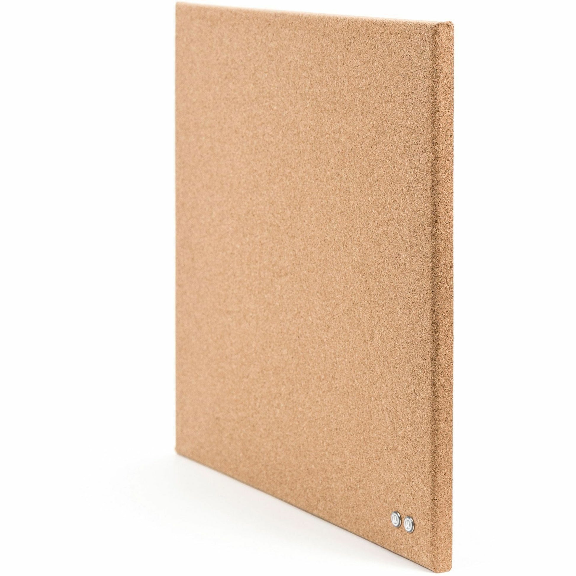 U Brands Square Cork Bulletin Board, 14 x 14 Inches, Frameless, Natural, Push Pins Included (463U00-04)