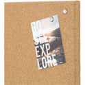 U Brands Square Cork Bulletin Board, 14 x 14 Inches, Frameless, Natural, Push Pins Included (463U00-04)