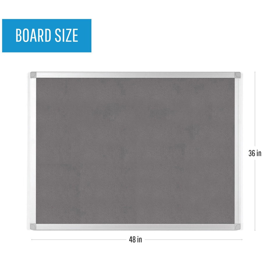 Bi-silque Ayda Fabric 36"W Bulletin Board (FA05429214)