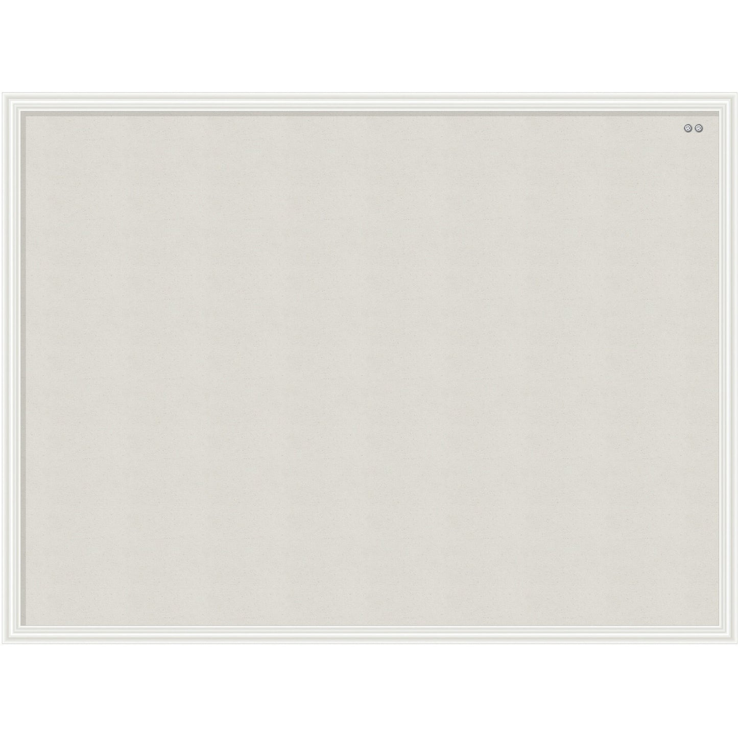 U Brands Linen Cork Linen Bulletin Board, 23" x 17" , White Wood Frame (3264U00-01)