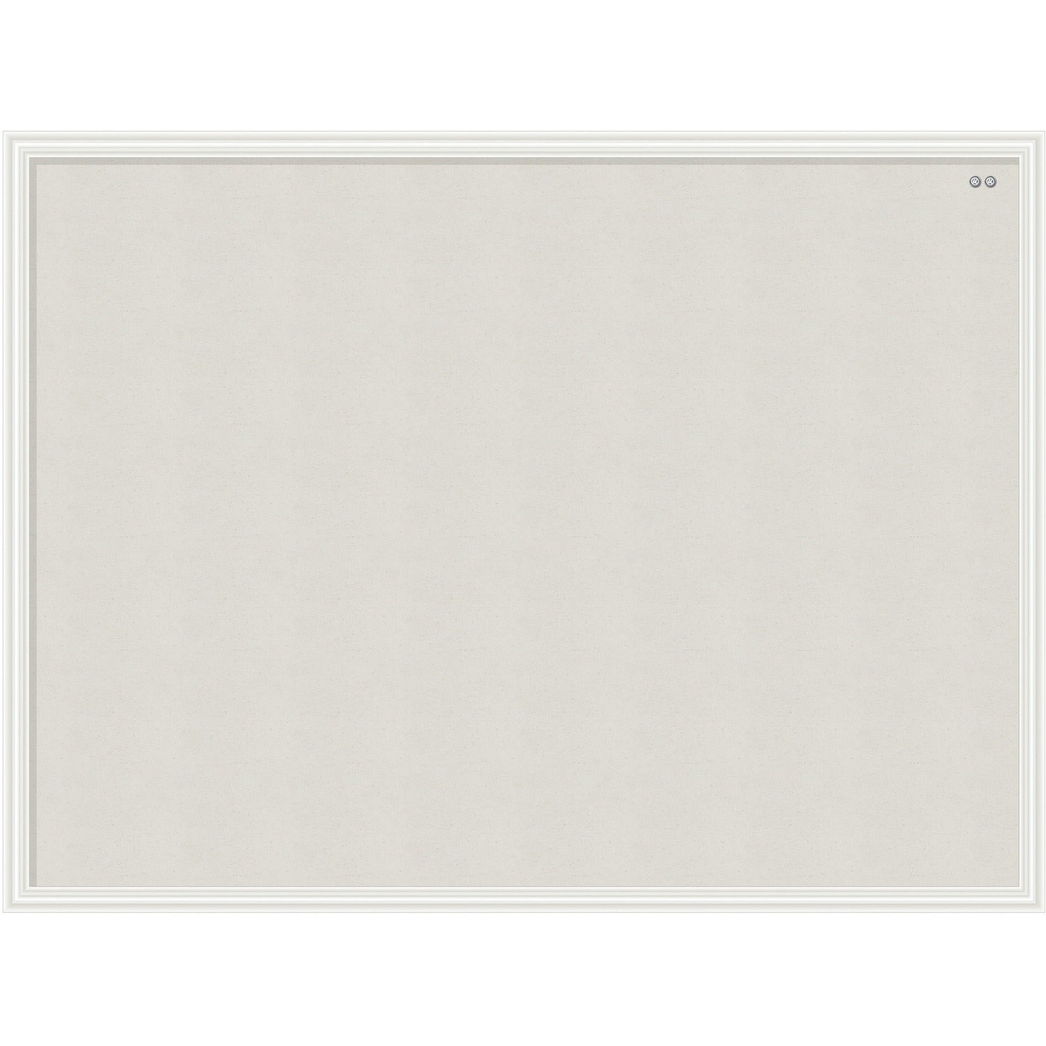 U Brands Linen Cork Linen Bulletin Board, 23" x 17" , White Wood Frame (3264U00-01)