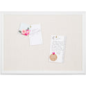 U Brands Linen Cork Linen Bulletin Board, 23" x 17" , White Wood Frame (3264U00-01)