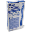 Pentel EnerGel PRO Permanent Ink Hybrid Gel Pen, Retractable, Medium 0.7 mm, Blue Ink, Black Barrel (BLP77C)