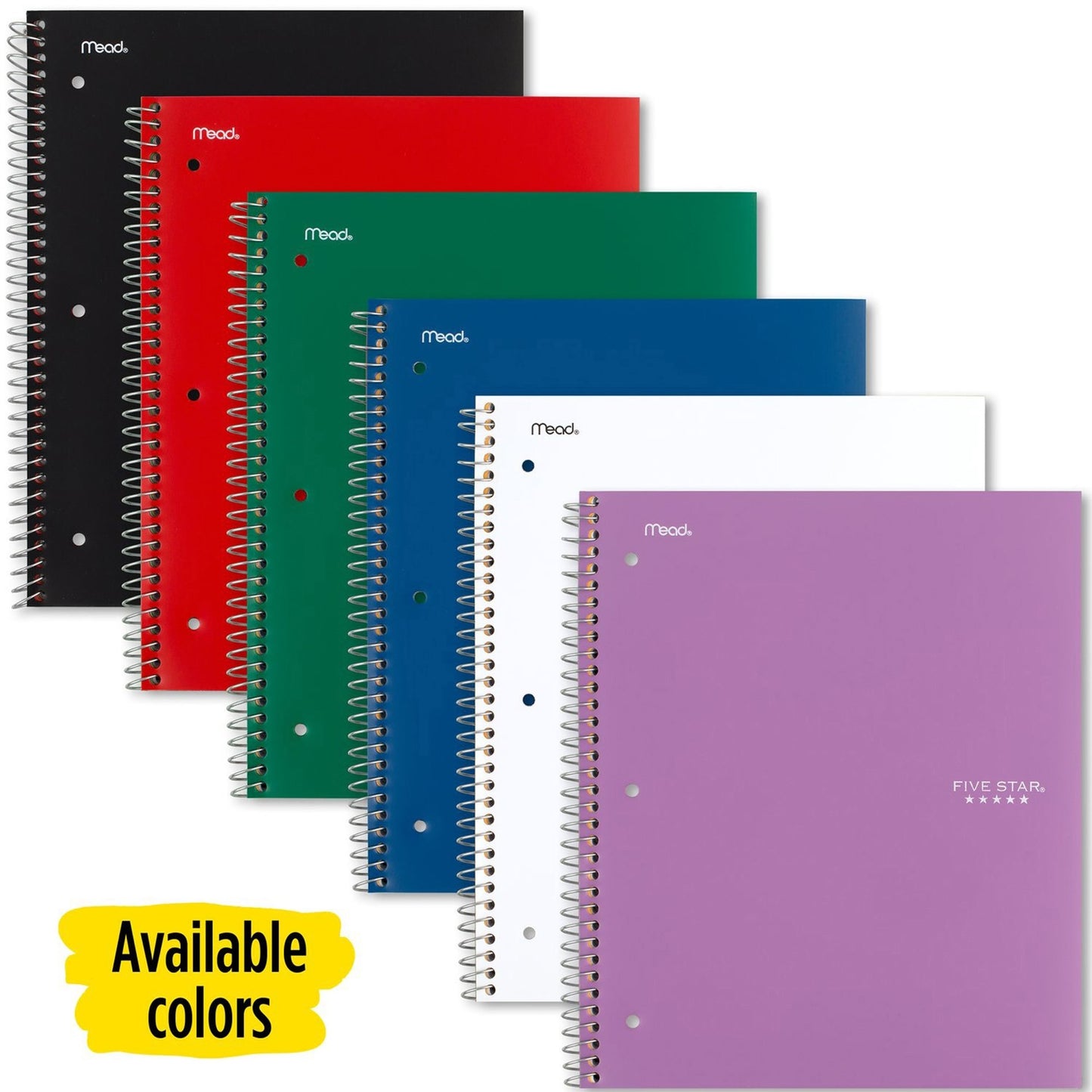 Mead Five Star Subject Spiral Notebook (38052)