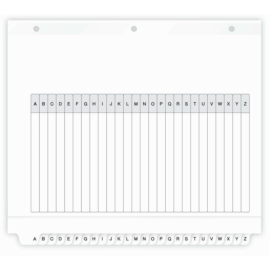  A-Z Black & White Table of Contents Dividers (11828)