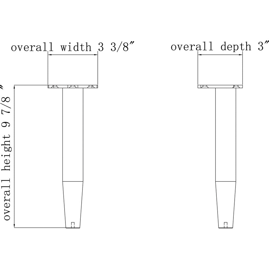 Lorell Contemporary Reception Collection Single Metal Bases (86932)