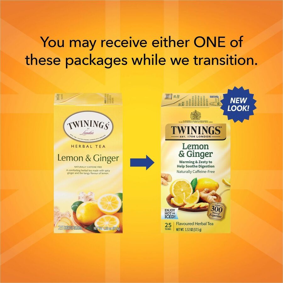 Twinings of London Lemon & Ginger Herbal Tea Bag (09180)