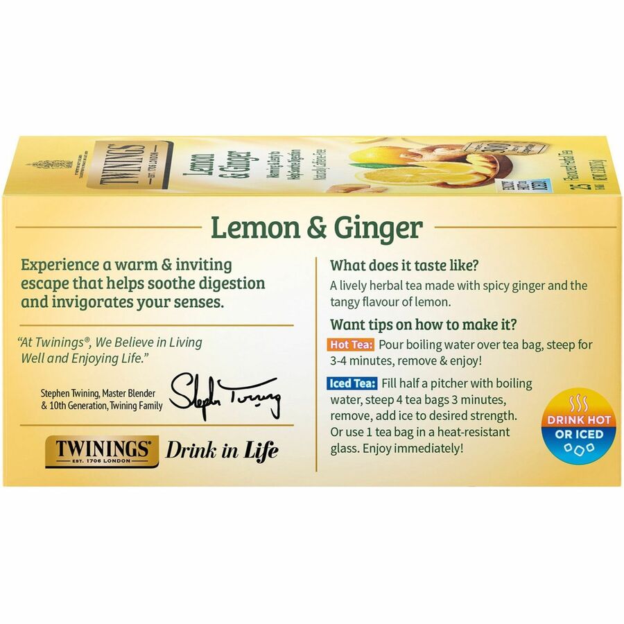Twinings of London Lemon & Ginger Herbal Tea Bag (09180)