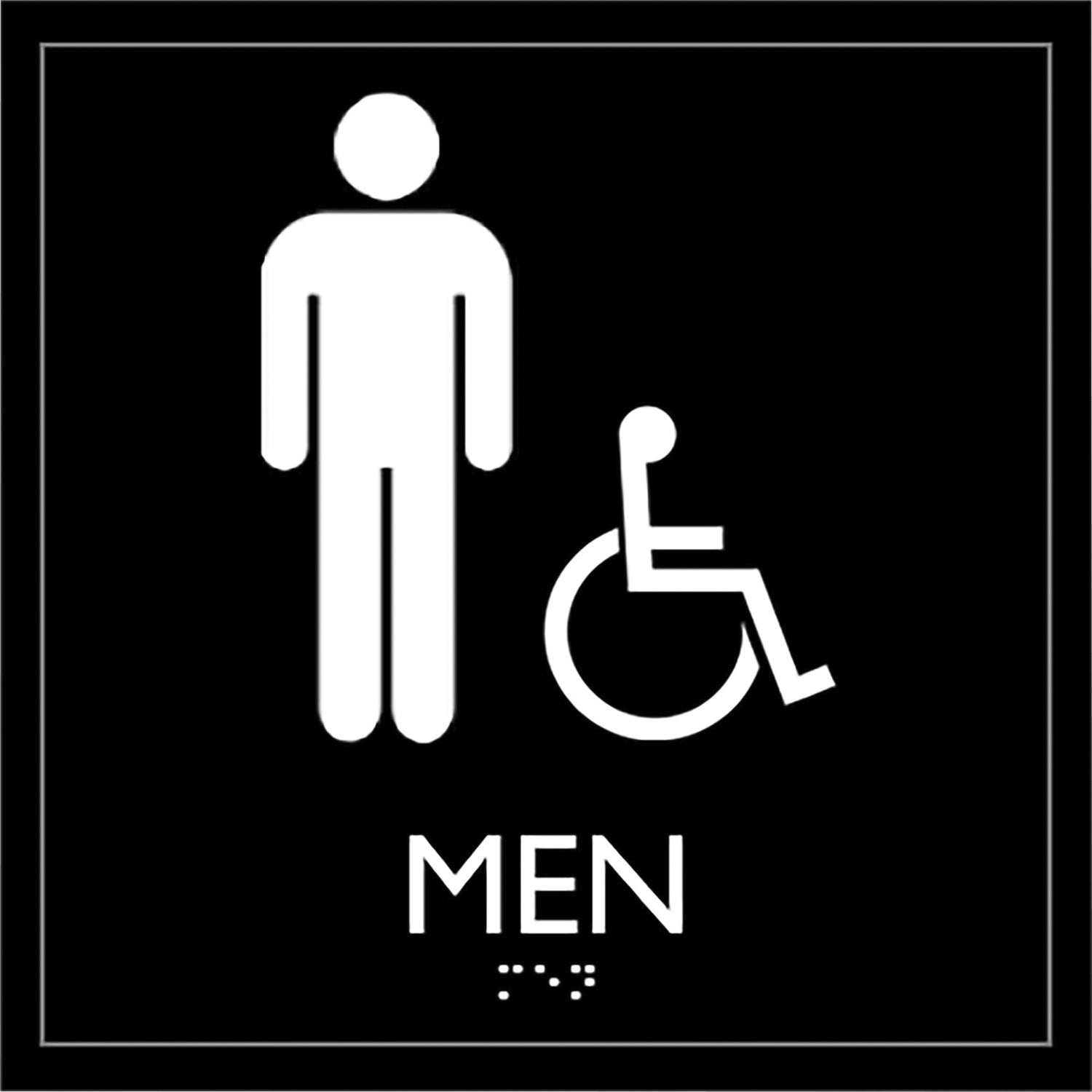 Lorell Men's Handicap Restroom Sign (02659)