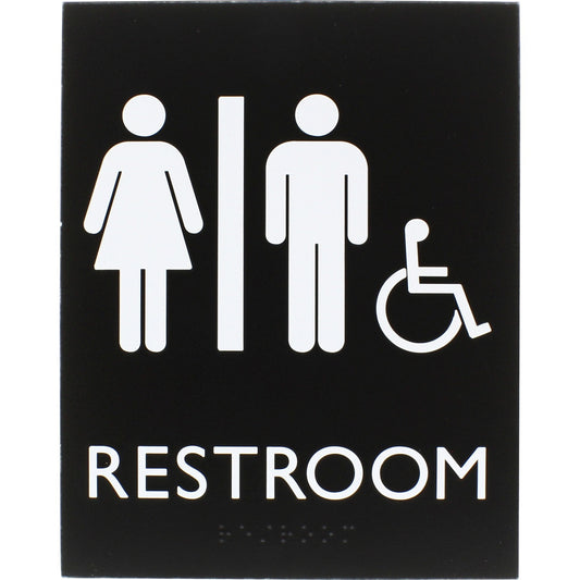 Lorell Unisex Handicap Restroom Sign (02664)