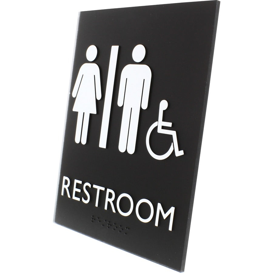 Lorell Unisex Handicap Restroom Sign (02664)