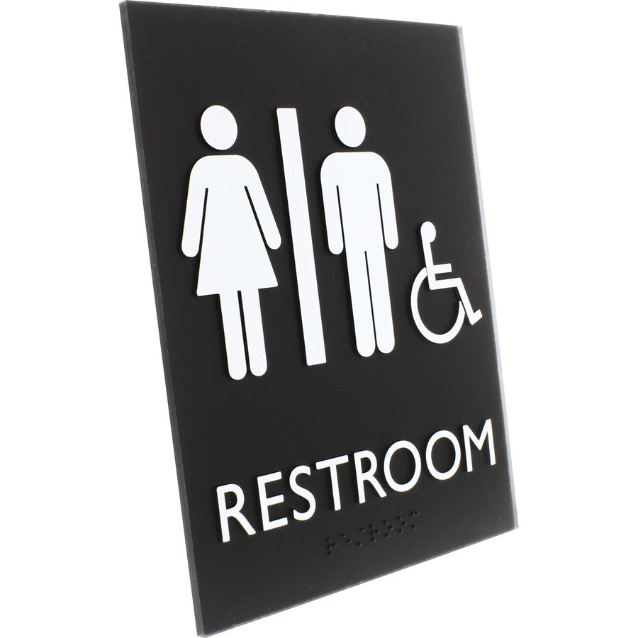 Lorell Unisex Handicap Restroom Sign (02664)