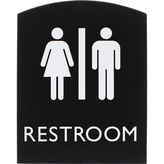 Lorell Arched Unisex Restroom Sign (02672)