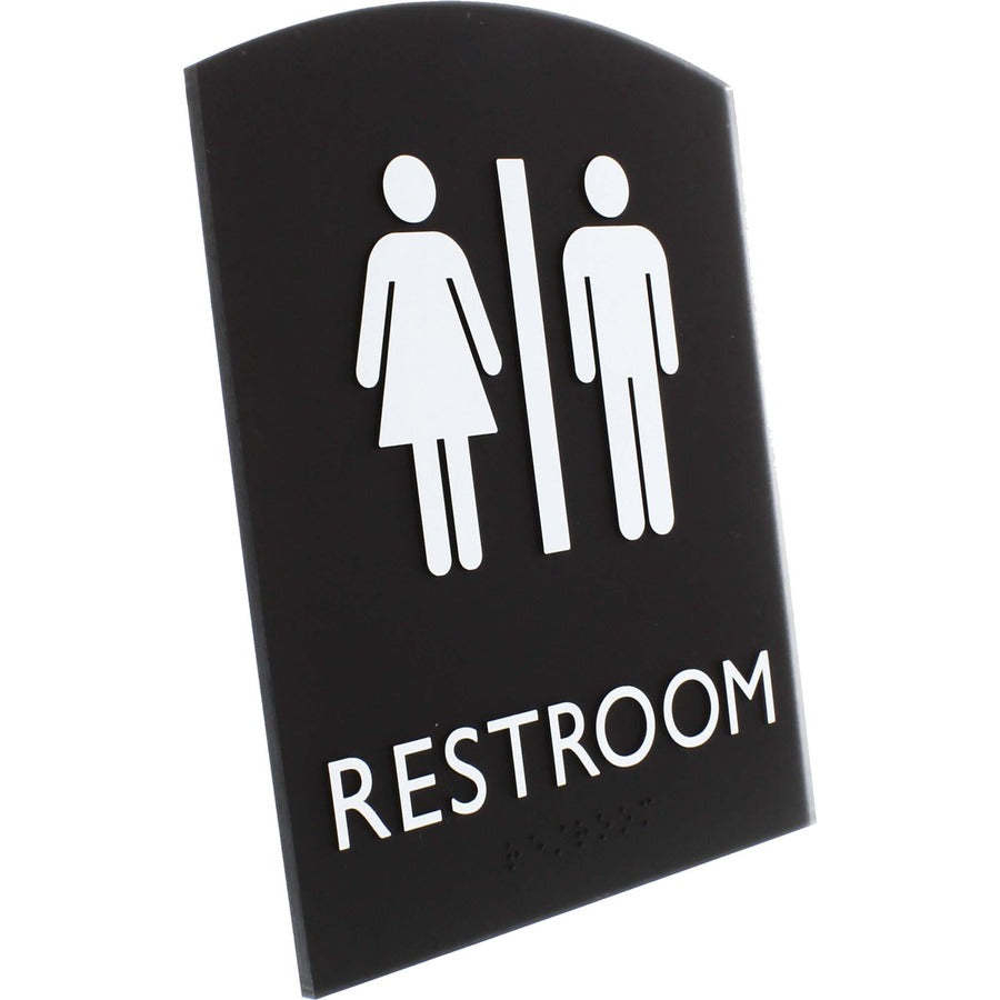 Lorell Arched Unisex Restroom Sign (02672)