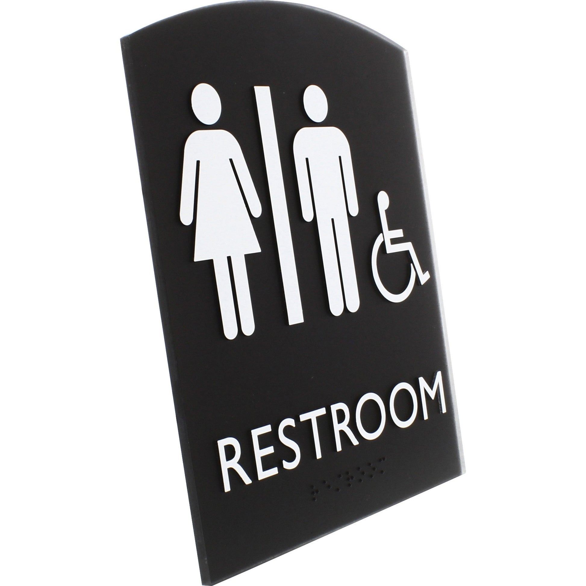 Lorell Arched Unisex Handicap Restroom Sign (02673)