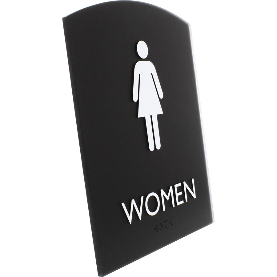 Lorell Arched Women's Restroom Sign (02674)