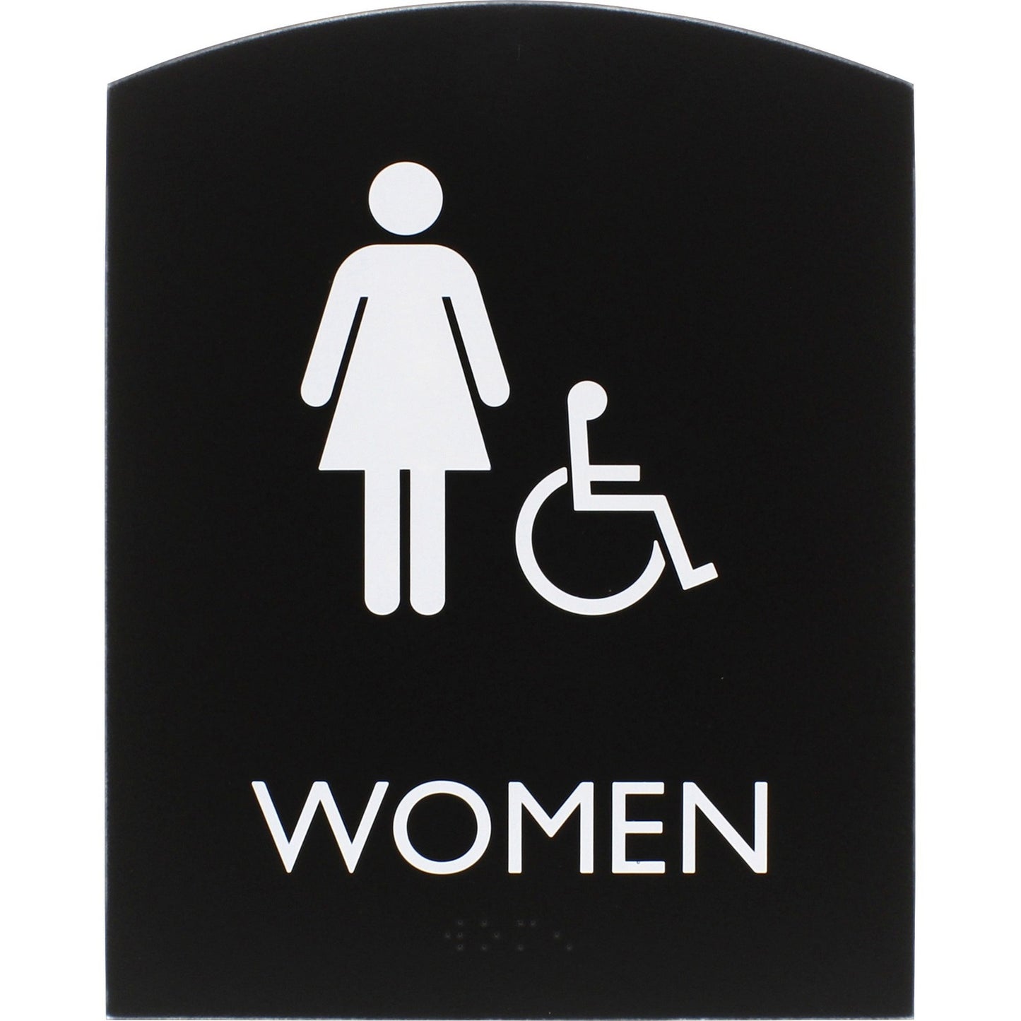 Lorell Arched Women's Handicap Restroom Sign (02675)