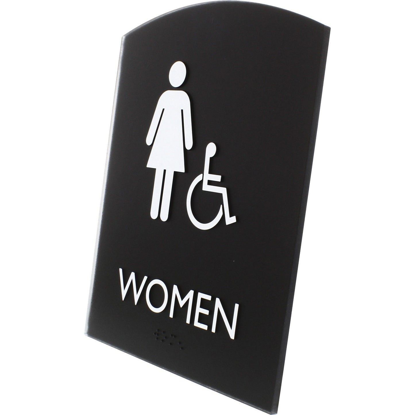 Lorell Arched Women's Handicap Restroom Sign (02675)