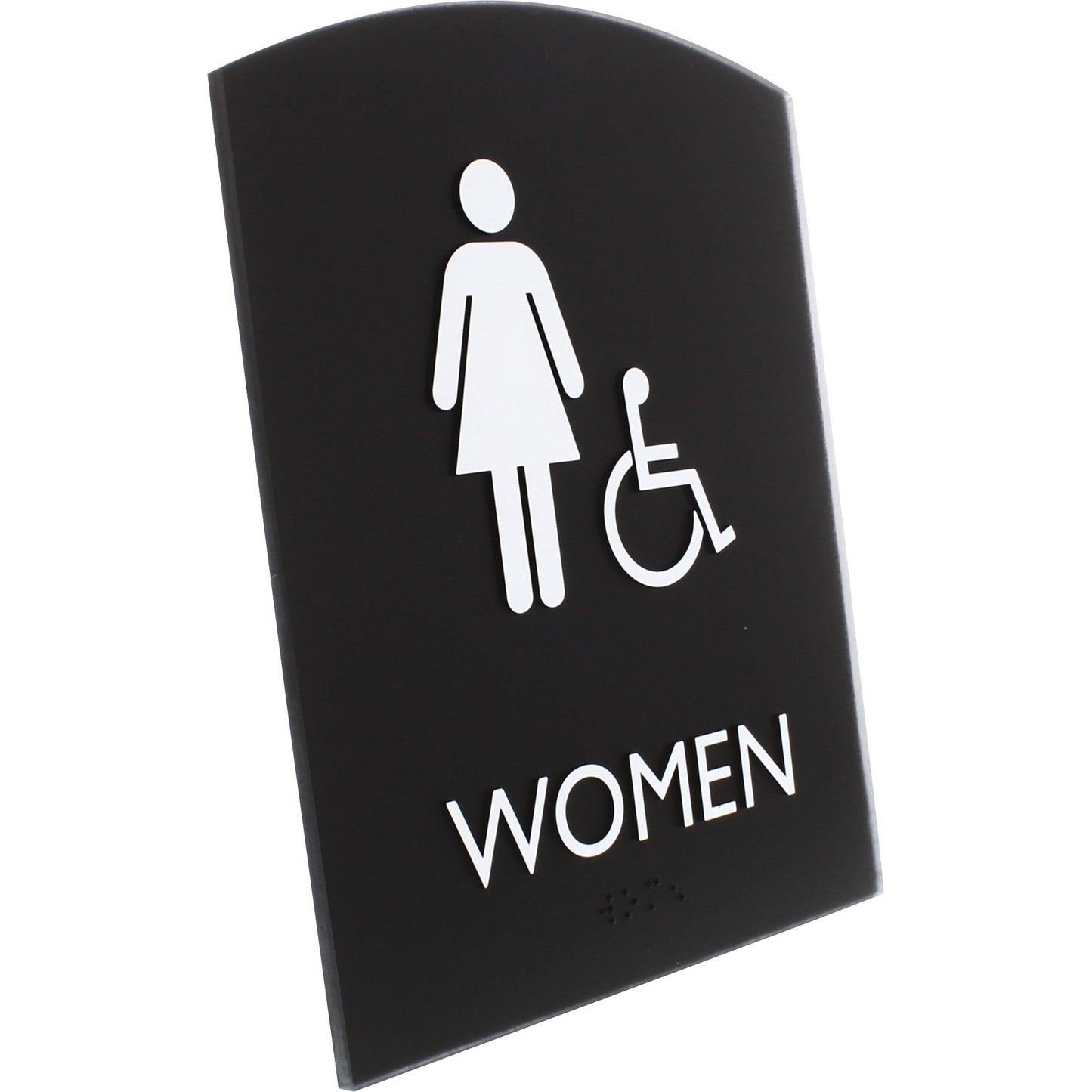 Lorell Arched Women's Handicap Restroom Sign (02675)