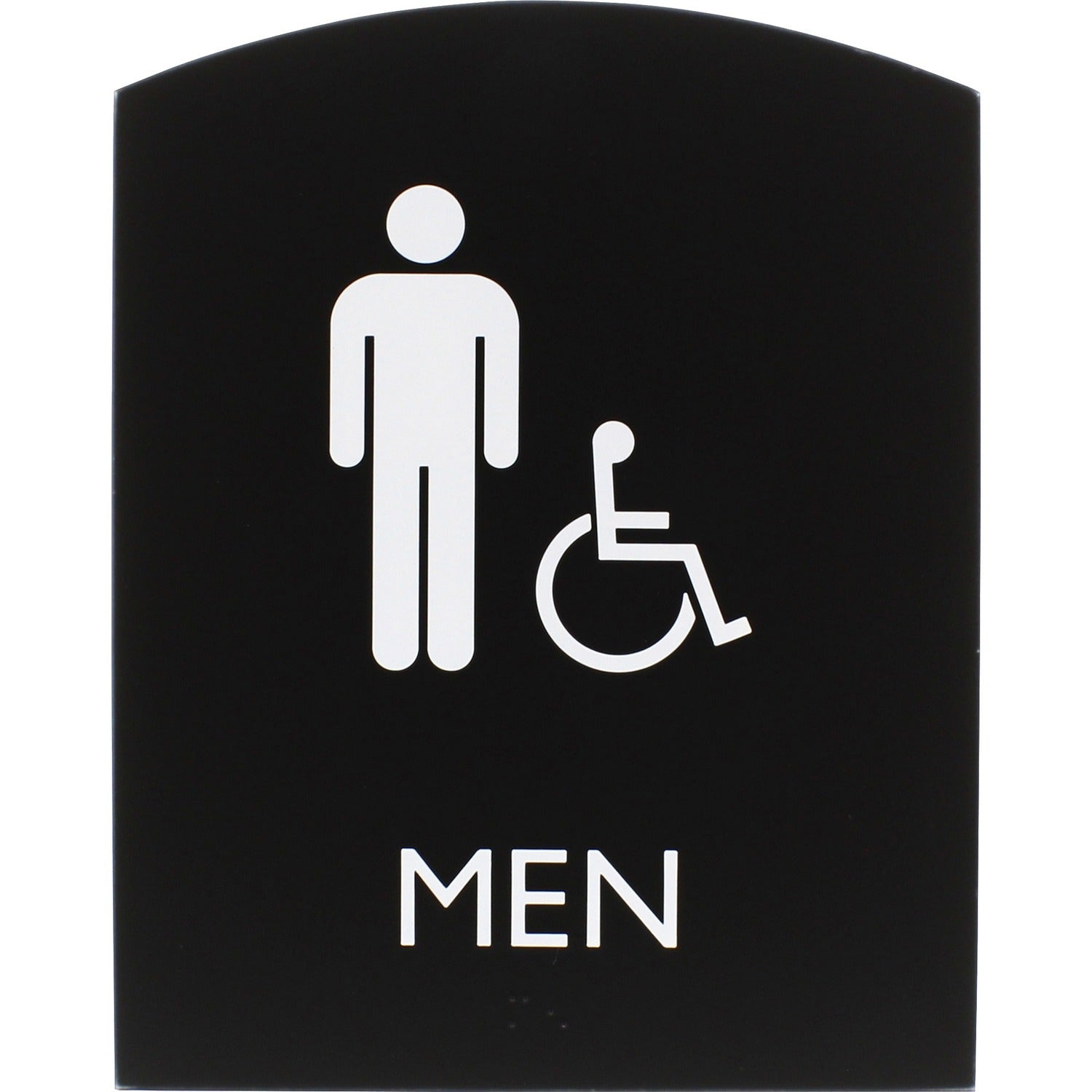 Lorell Arched Men's Handicap Restroom Sign (02677)