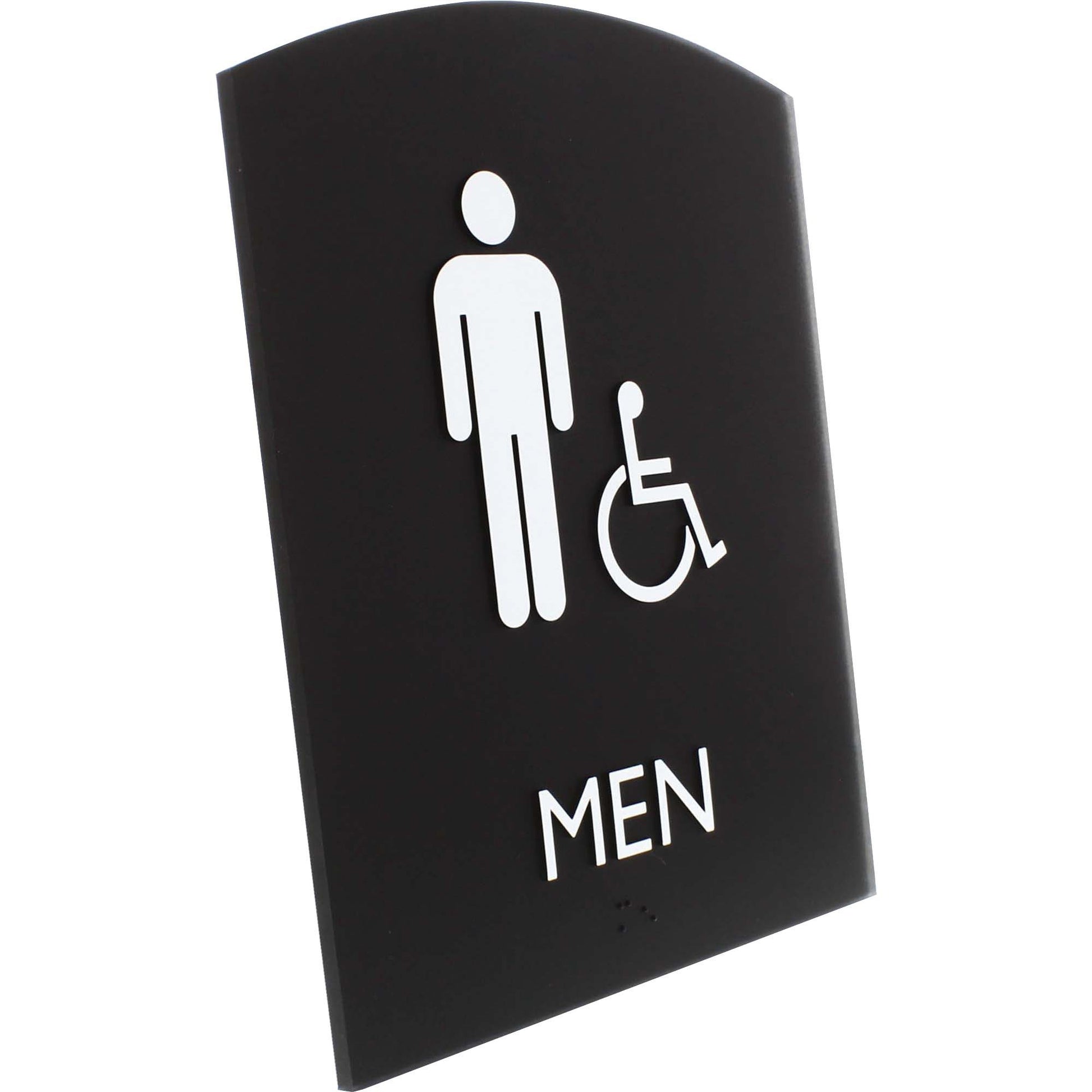 Lorell Arched Men's Handicap Restroom Sign (02677)