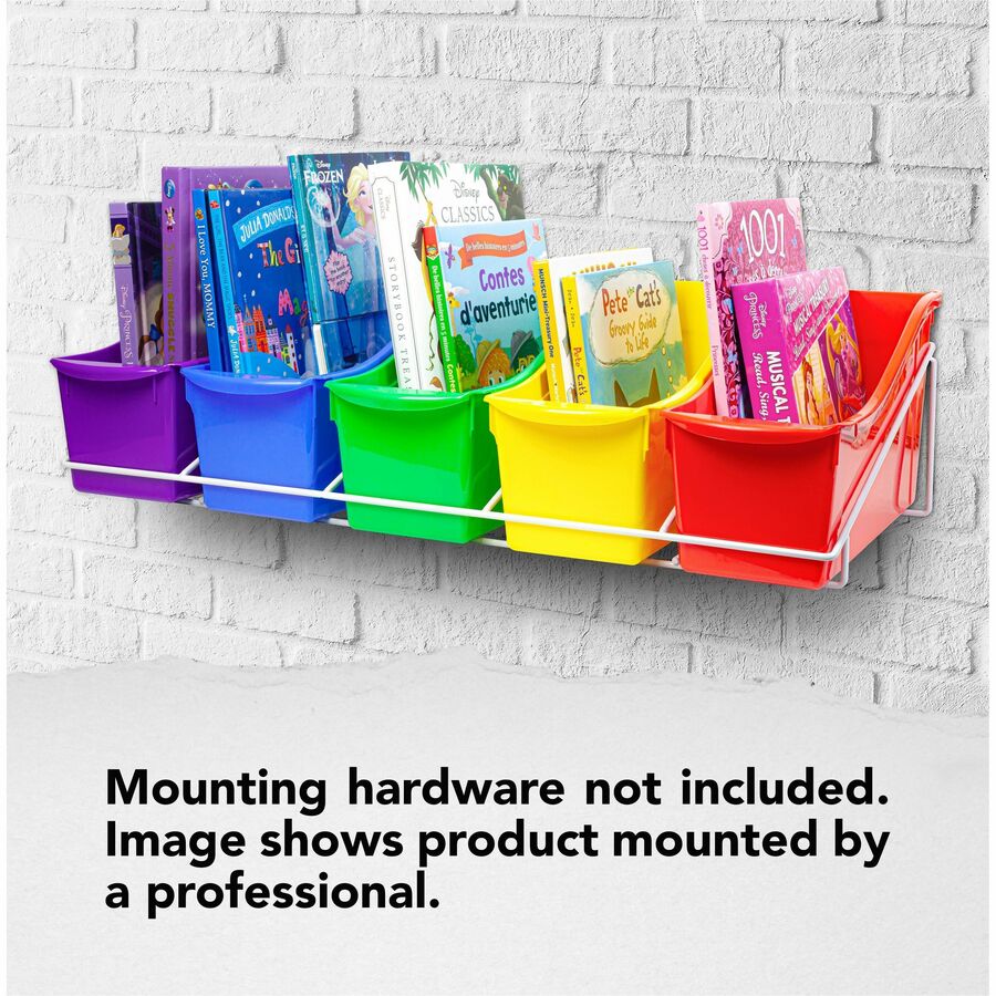 Storex Large Book Bins Metal Shelf Rack (71125U01C)