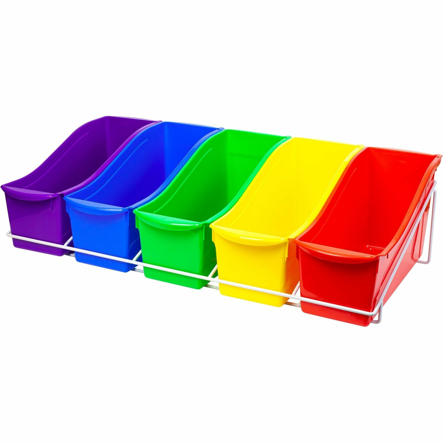 Storex Large Book Bins Metal Shelf Rack (71125U01C)