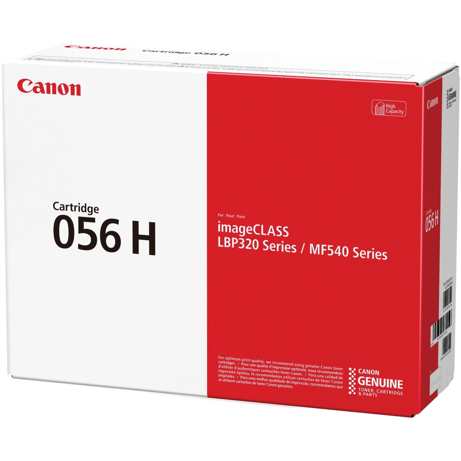 Canon 056 Original High Yield Laser Toner Cartridge - Black - 1 Each (CRG056H)