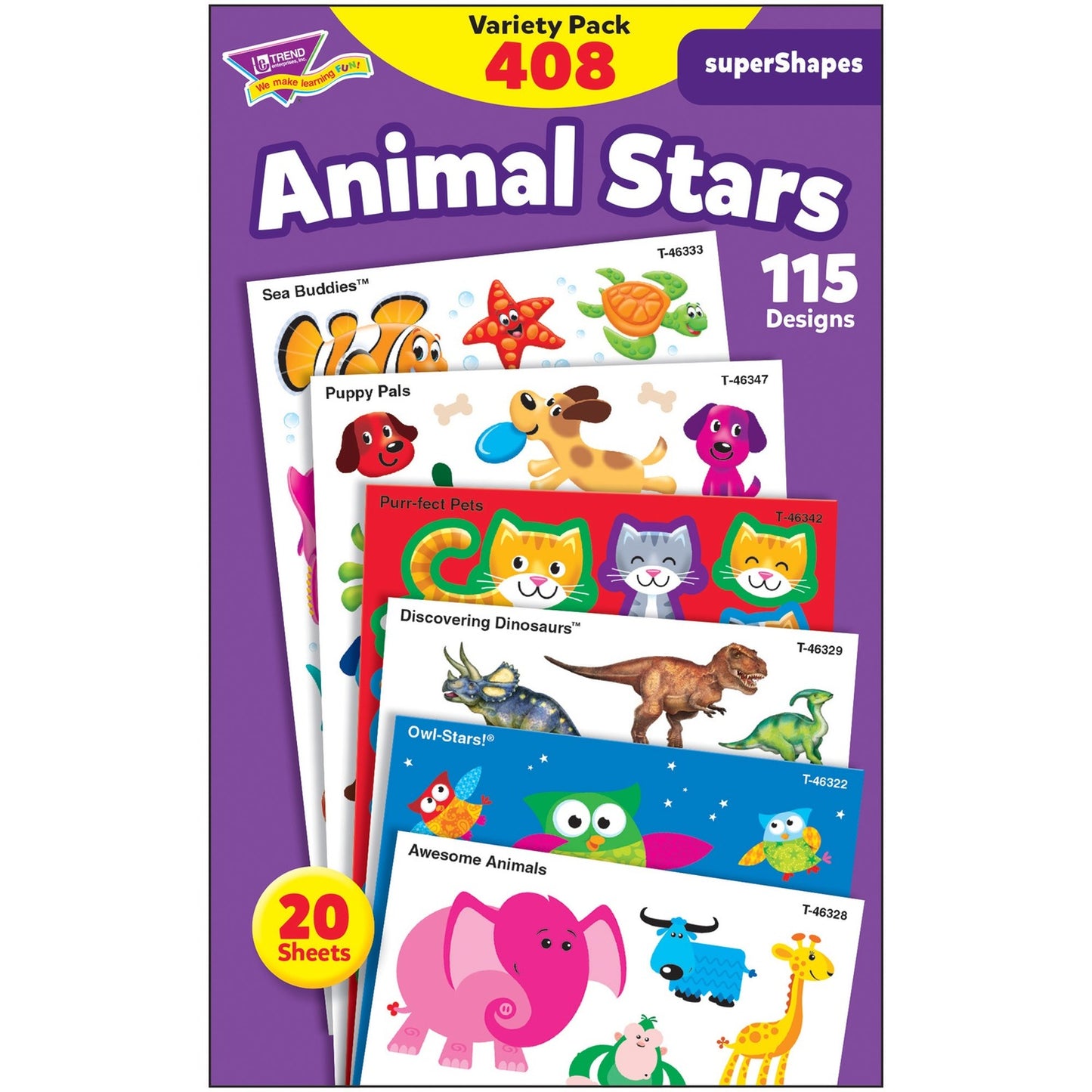 Trend Animal Fun Stickers Variety Pack (46928)