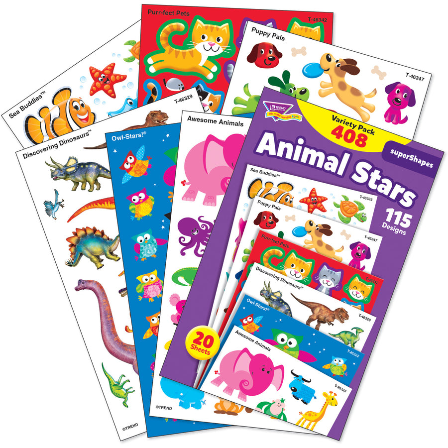 Trend Animal Fun Stickers Variety Pack (46928)