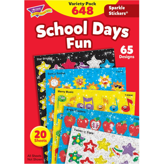 Trend Sparkle Stickers School Days Fun Stickers (63909)