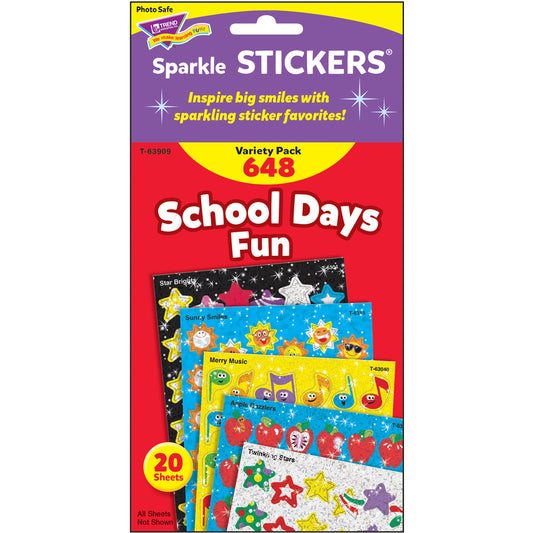 Trend Sparkle Stickers School Days Fun Stickers (63909)