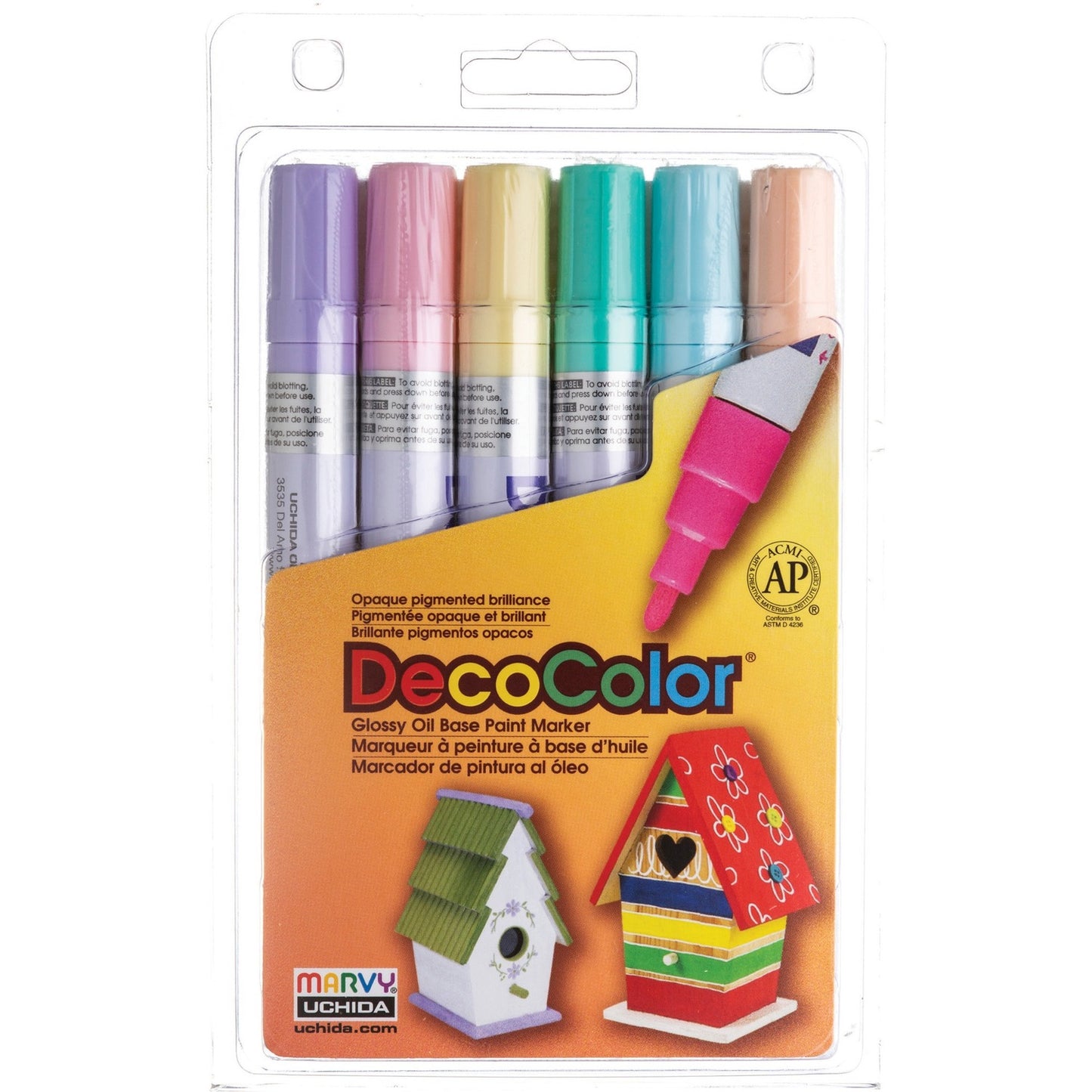 Marvy DecoColor Glossy Oil Base Paint Markers (3006B)