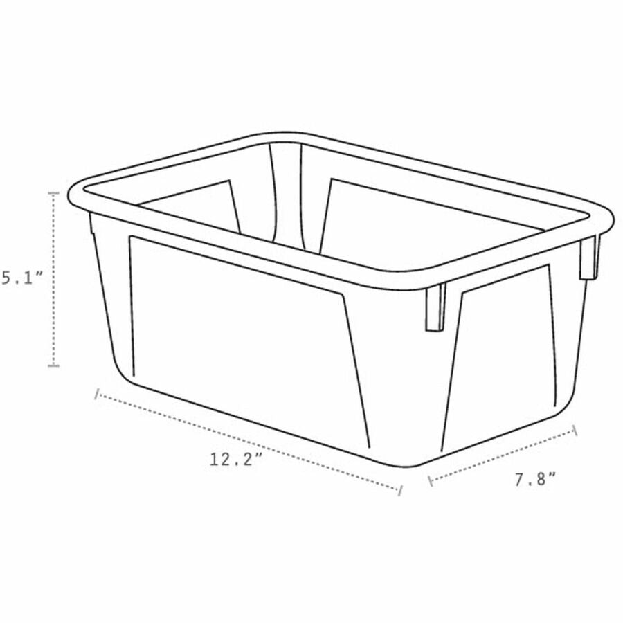 Storex Crystal Clear Cubby Bin (62464U05C)