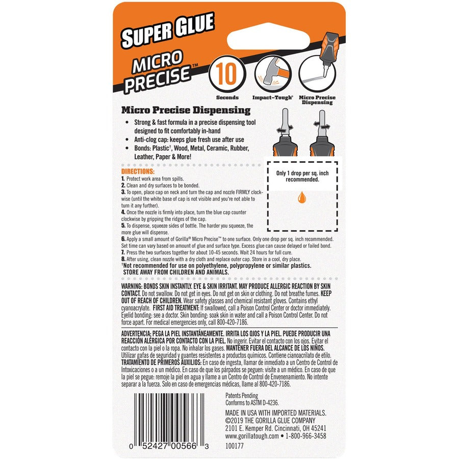 Gorilla Glue Gorilla Micro Precise Super Glue (6770002)