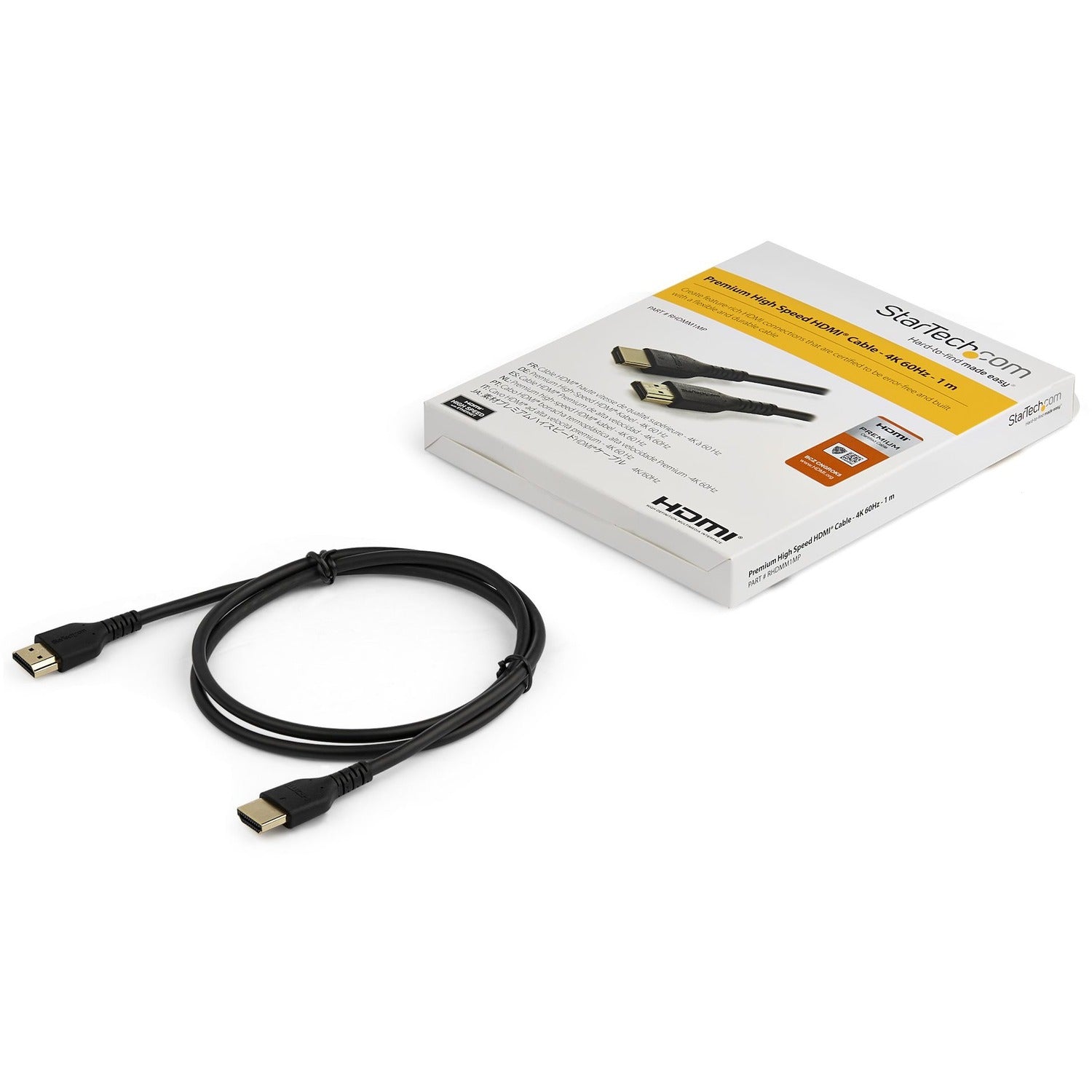 StarTech 1m 4k Premium Hdmi 2.0 Cable Durable 3ft (RHDMM1MP)